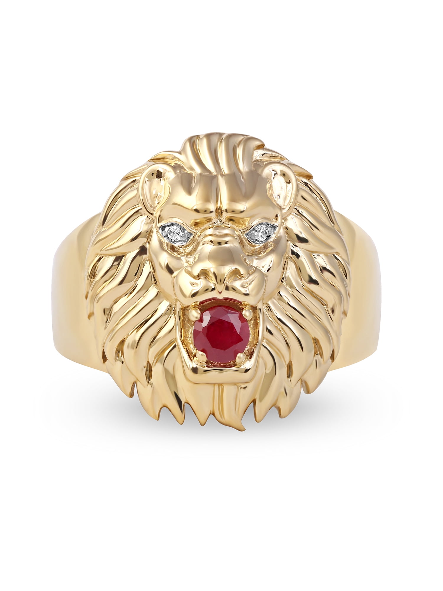 14k Yellow Gold Lion's Head Hand Carved Ring #101511 - Seattle Bellevue |  Joseph Jewelry